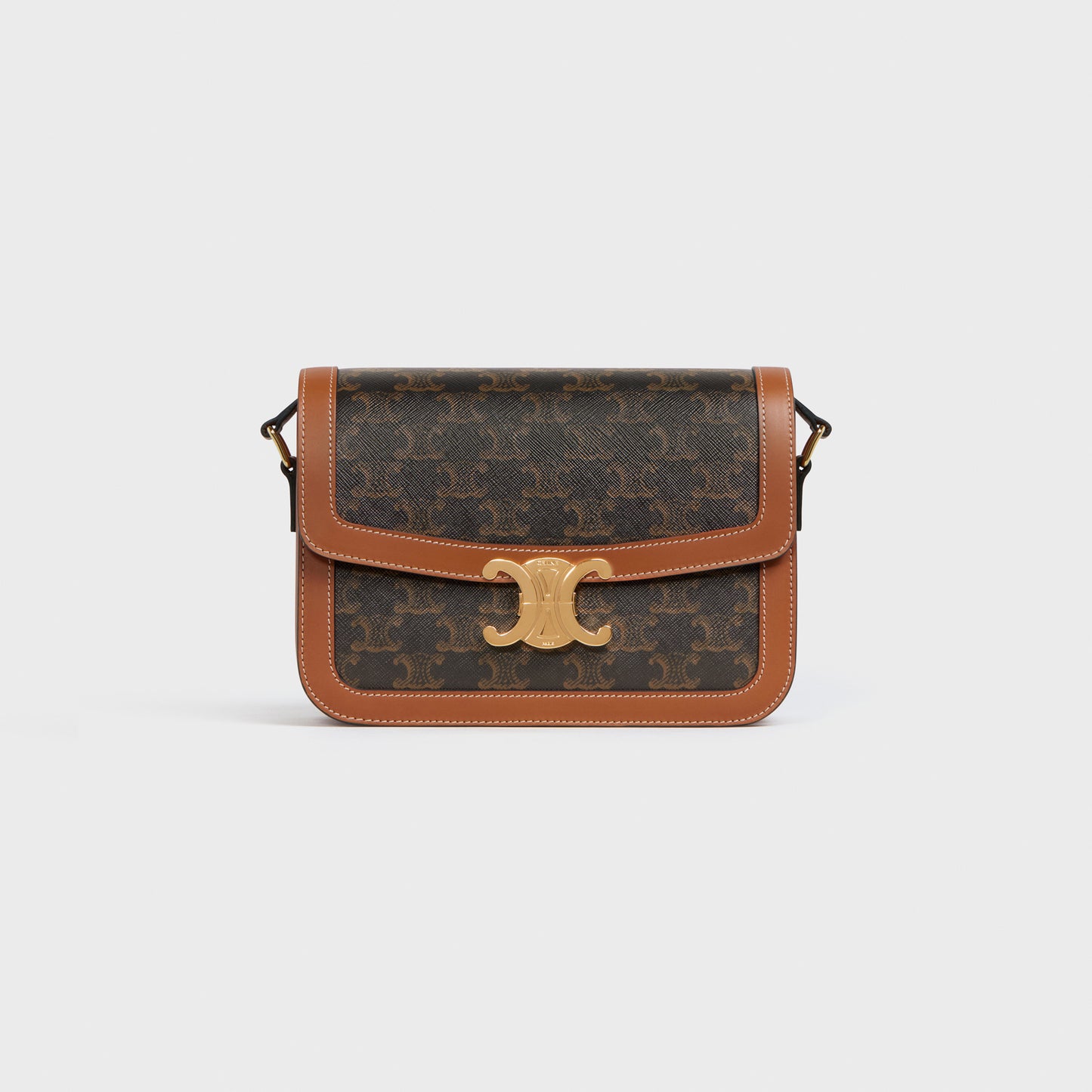[CELINE] Medium Triomphe Canvas Triomphe Bag / Canvas & Calfskin Tan [Bag]